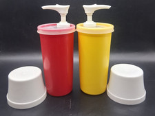 Vintage Tupperware Ketchup and Mustard Pump Dispensers - 1
