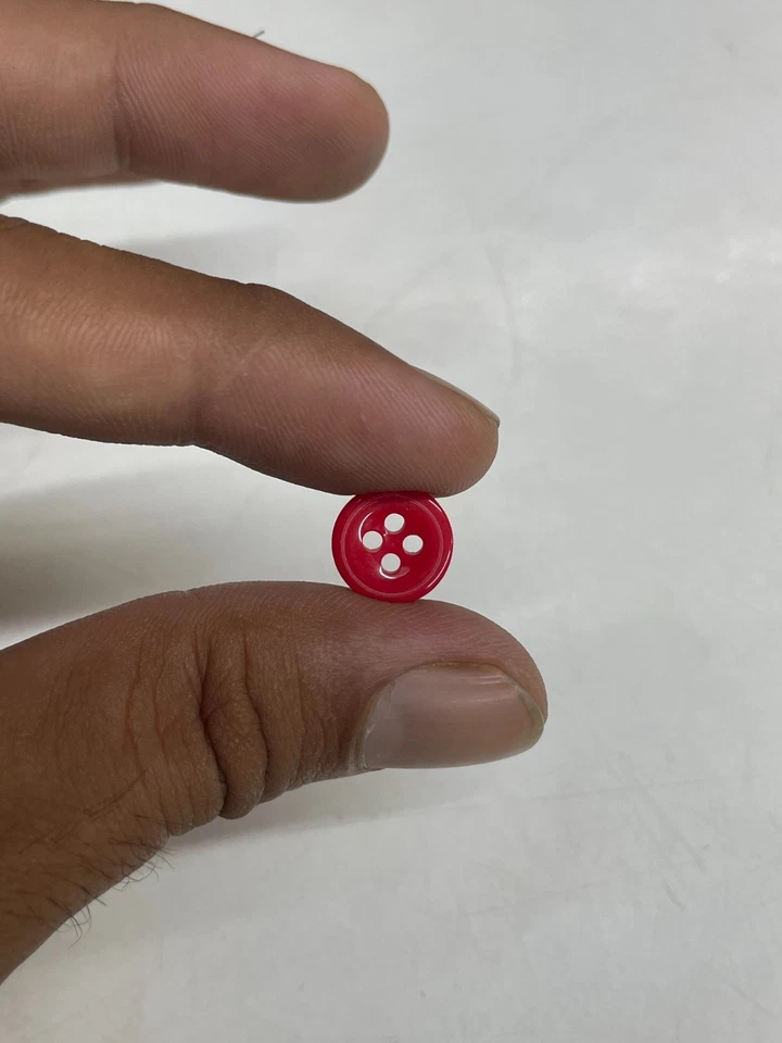 4 Hole RED Buttons Used in Sewing, Tailoring, Shirts, Tshirts, Dress - Image 2 of 4
