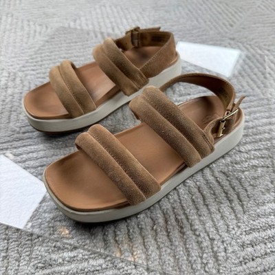 UGG Lynnden Sandals Women's 6.5 Chestnut Suede Boho Festival Indie Hippie Retro