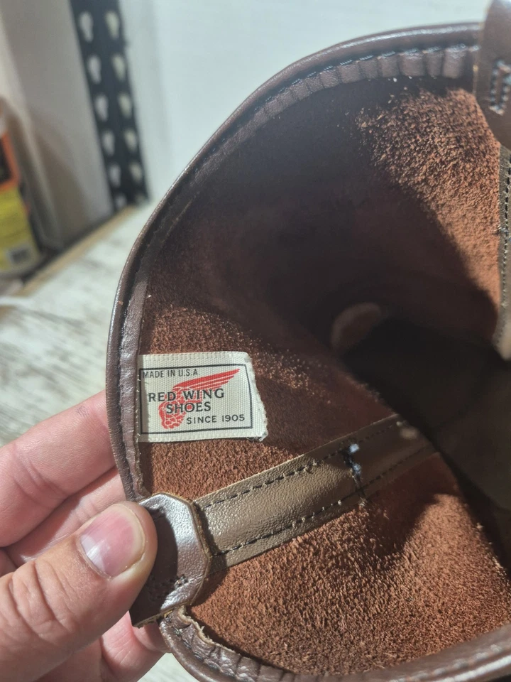 Мужские ковбойские рабочие ботинки Red Wing коричневые СМАЗАННЫЕ МАСЛОМ кожа вестерн со стальным носком 12 - Изображение 2 из 4