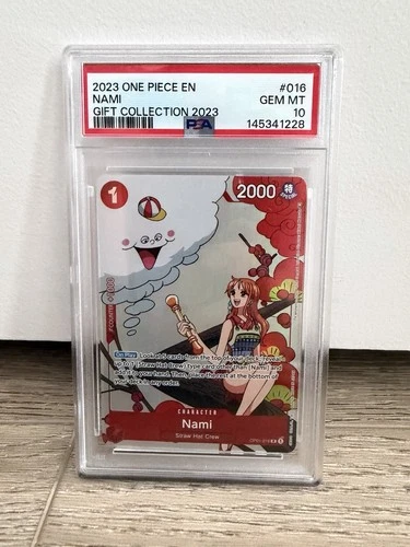 NAMI OP01-016 GIFT COLLECTION, PSA 10 GEM MINT, 2023 ONE PIECE CARD GAME
