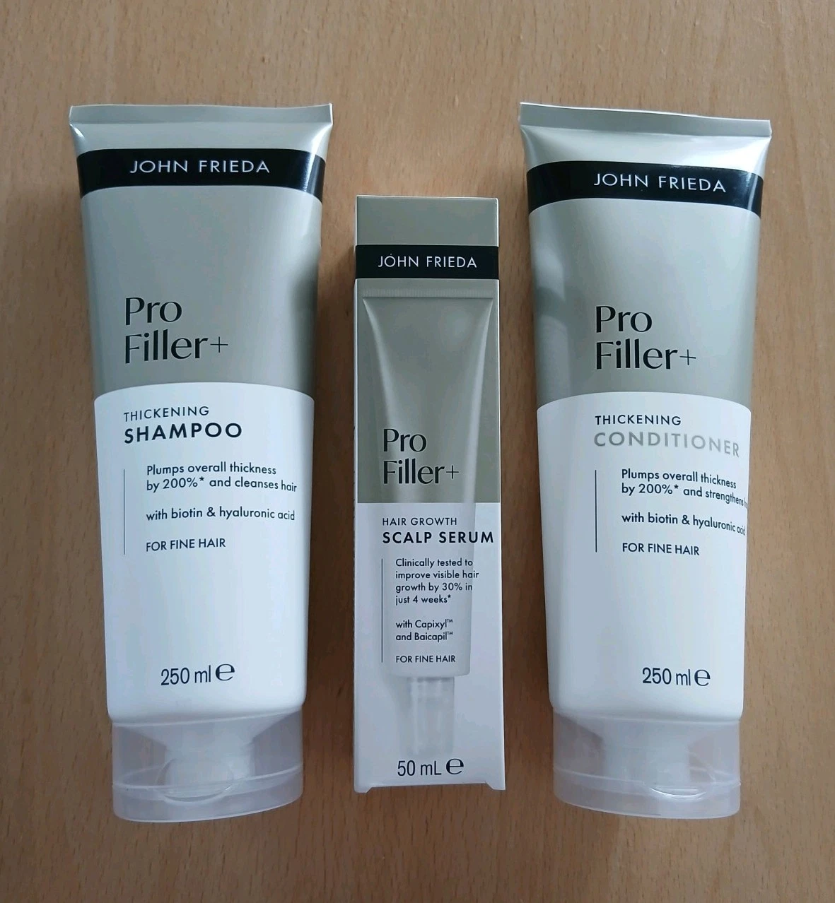 John Frieda Pro Filler TRIO - Thickening Shampoo + Conditioner + Scalp Serum