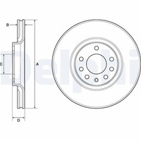2X Bremsscheibe Delphi BG3770C FüR Opel Astra Zafira Meriva Saab Adam Corsa CC
