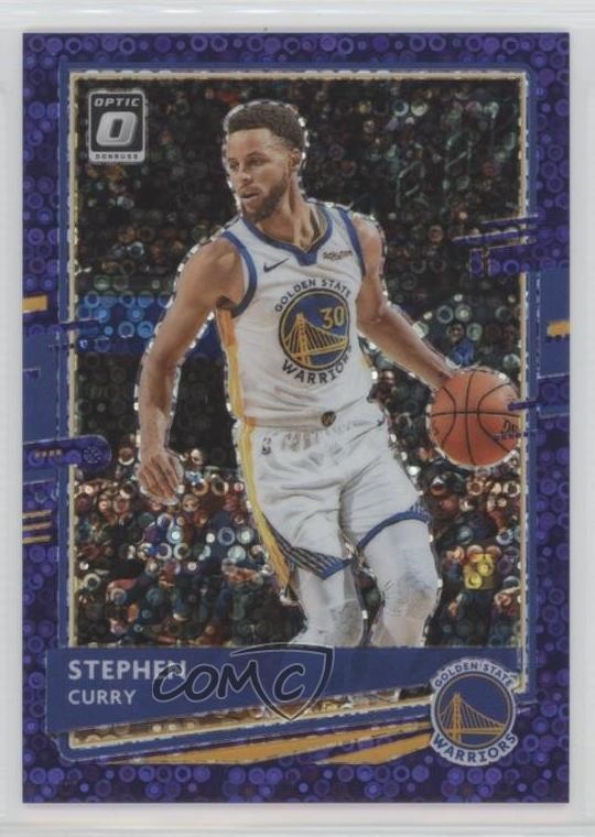 2020-21 Panini Donruss Optic Fast Break Purple Prizm 57/95 Stephen Curry #17 yf4