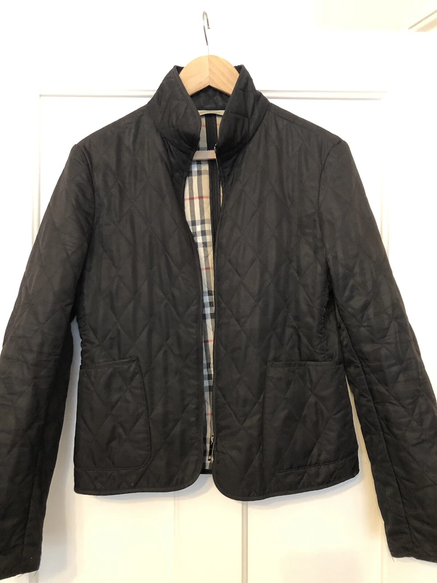 Veste matelass e femme vintage Burberry avec fermeture clair