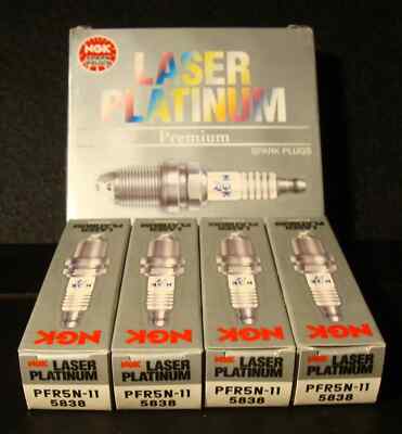 New Set of 4 NGK Laser Platinum Plug Spark Plugs 5838 PFR5N-11 5838 PFR5N11 Kia