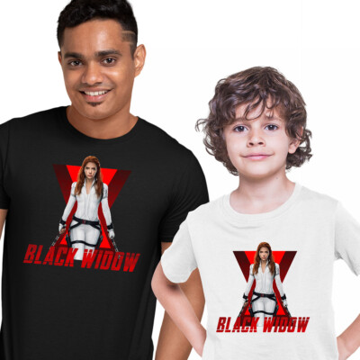 Black Widow Scarlett Johansson Porträt Erwachsene Kinder Geschenk Top T-Shirt