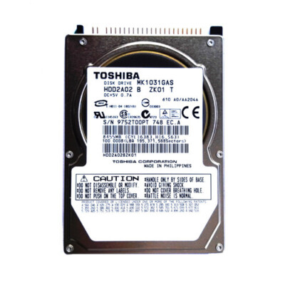 Original Toshiba MK1031GAS 100GB 4200RPM IDE PATA 2.5'' Laptop Hard Disk Drive