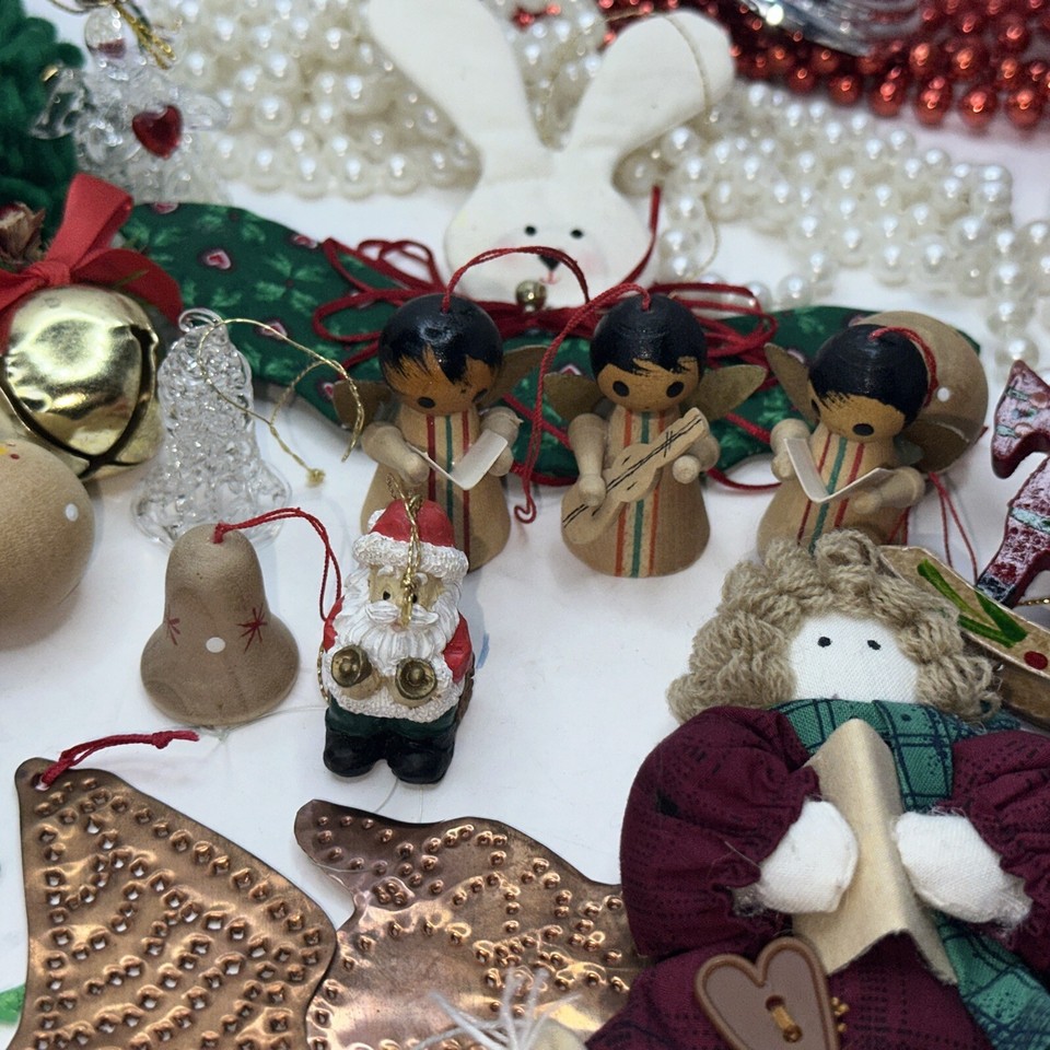 Lot of 35 Vintage Handmade & Vintage Christmas Ornaments Decor A eBay