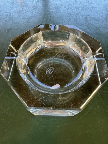 Grosser Massiver Ascher Aschenbecher Moser Signiert Czech Crystal Club Ascher - Picture 2 of 10