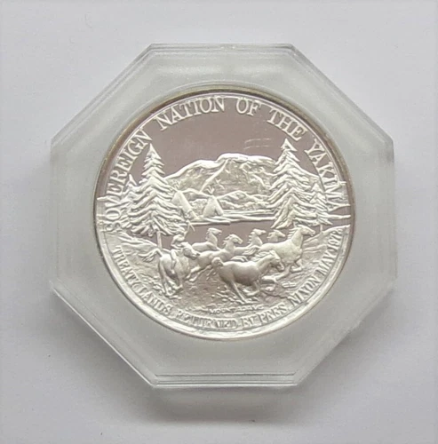 1972 Sovereign Nation of the Yakima Indian Tribe  .999 Silver Proof Round