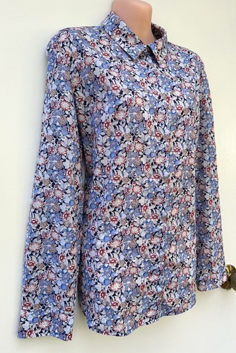 SPORTSCRAFT *Liberty Fabric* 100% Cotton Floral Button Front Longsleeve Shirt 18 - Picture 6 of 12