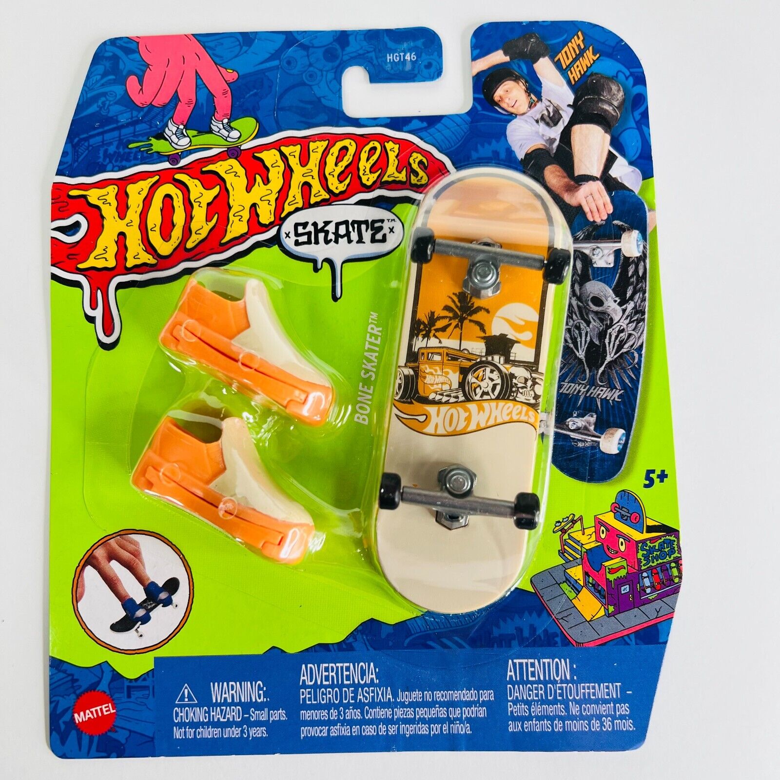 2022 Hot Wheels Skate Tony Hawk Bone Skater Fingerboard ~ New