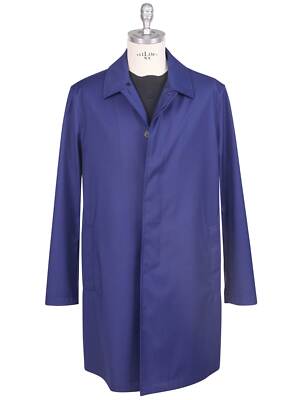 Kiton Blue Virgin Wool Pl Overcoat TC223 Man
