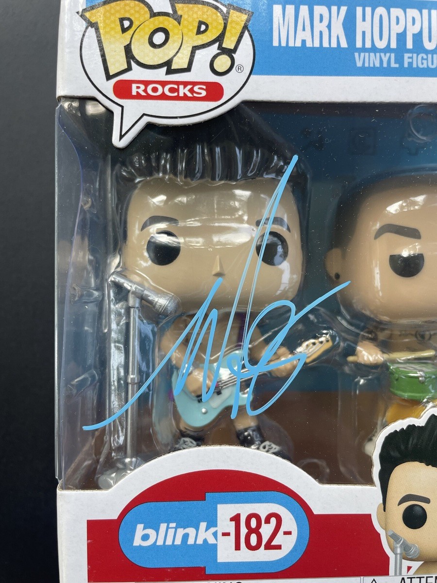 Travis Barker Mark Hoppus Signed Autographed Funko Pop Blink 182