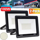 2 Pack 100W Led Flood Light Garden Outdoor Lamp Yard Security Spotlight Fixtures
