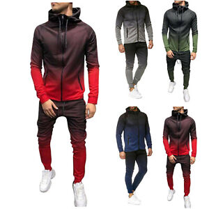 2Pcs Men's Hoodies Sweatshirt Pants Bottoms Tracksuit Set New Sport Jogging Suit