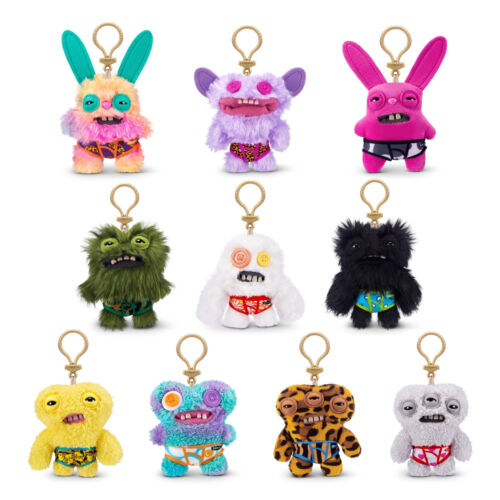 Fuggler Key Rings 5" Wide Eyed Weirdo Funny Ugly Monster Plush New w/ Tags - Picture 5 of 5
