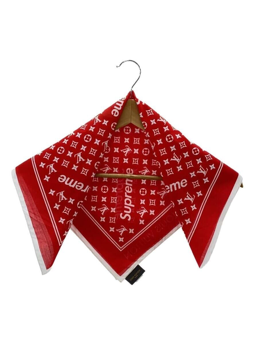 Supreme Louis Vuitton Monogram Bandana Red mini scarf 55 cm Supreme Louis Vuitton Monogram Bandana Red mini scarf 55 cm