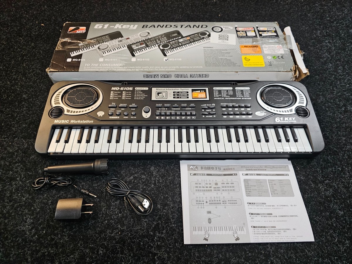 61 Keys MQ-6106 Kids Keyboard Multifunction Portable Piano