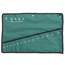 Canvas Spanner Holder Roll Up Tools Storage Bag 14-Pocket Wrench Organizer Pouch