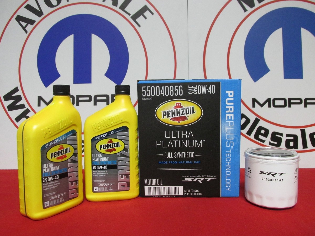 DODGE HELLCAT 6.2L 8QT Full Synthetic Pennzoil Motor Oil & Filter