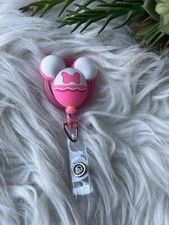 Disney Cartoon Retractable Nametag ID Badge Reel Disney Inspired Daisy Duck