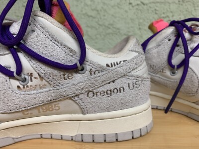 Nike Dunk Low x Off-White 'Lot 15 of 50' Sneaker DJ0950-101 Size 7