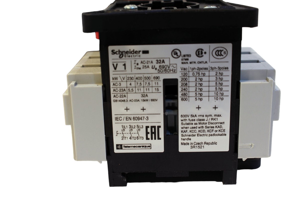 Lot 2 ea Scheinder Telemecanique IEC/En 60947-3 Disconnect Switch