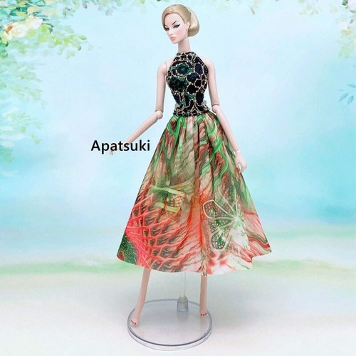 Moda Muñeca Juego de Ropa para Muñeca 11.5" Conjunto de Vestido Bordado Falda Superior 1/6 - Imagen 2 de 3