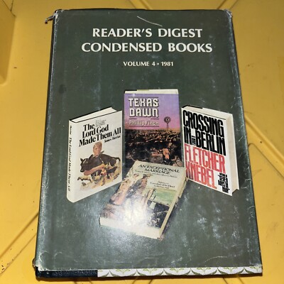 Reader's Digest Condensed Books Volume 4 1981