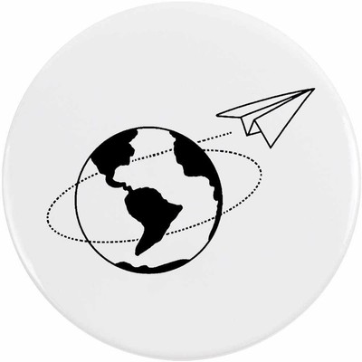 'Paper Plane World' Button Pin Badges (BB019891)