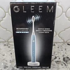 GLEEM Rechargeable Electric Toothbrush - Aqua Blue