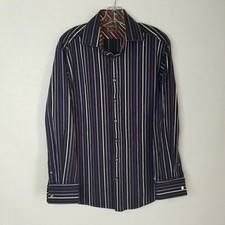 Ted Baker Endurance Mens Striped L/S Dress Shirt French Cuff Size 16 40.5 H205