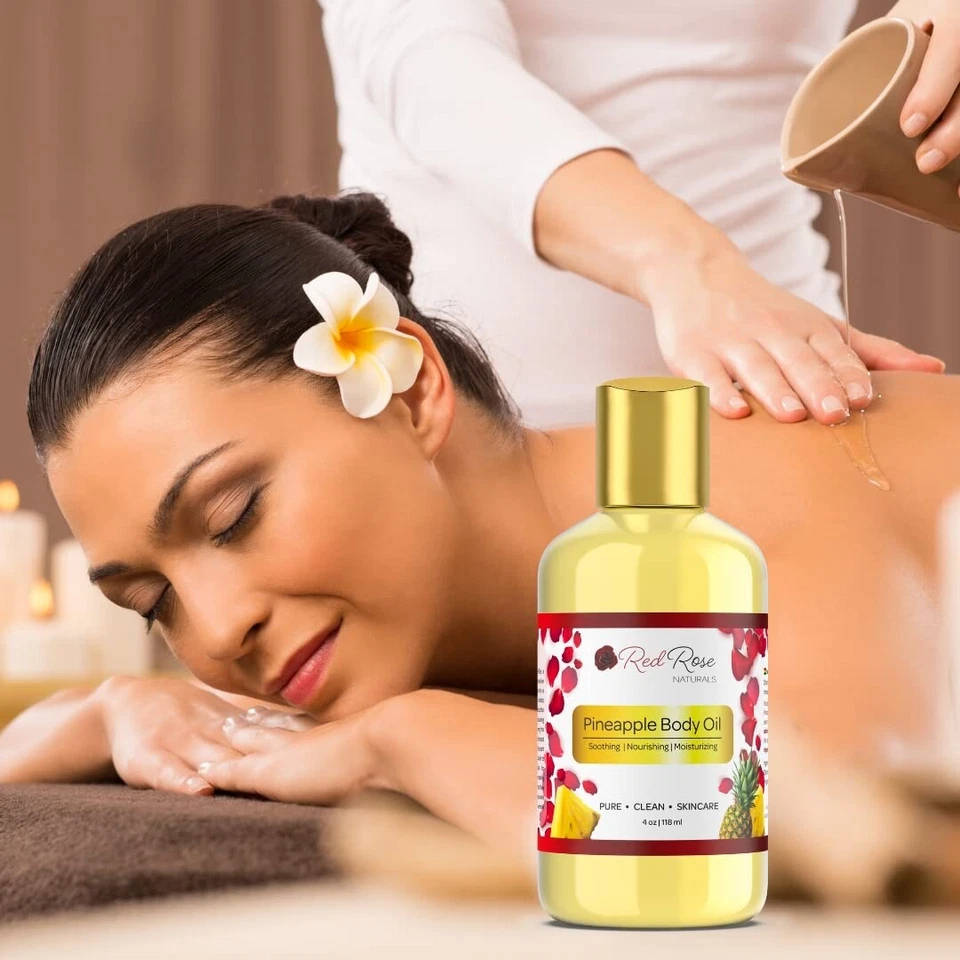 Pineapple Body Oil, 100% Natural, Hydrating & Deep Moisturizing, Bath and Body O - Image 4 of 4