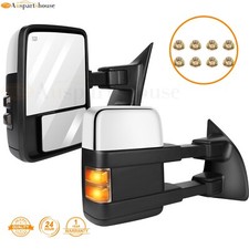 Leftright Tow Mirrors For 08-16 F250-550 Super Duty Chrome Power Heated Signal Leftright Tow Mirrors For 08-16 F250-550 Super Duty Chrome Power Heated Signal