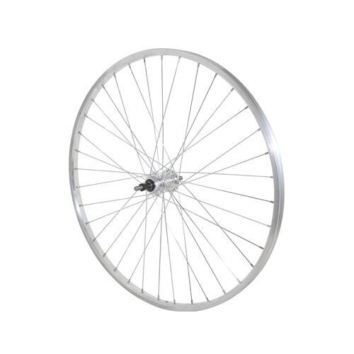 Roue 650x30A alu arrière axe plein résistant pour supprimer les voiles de roue