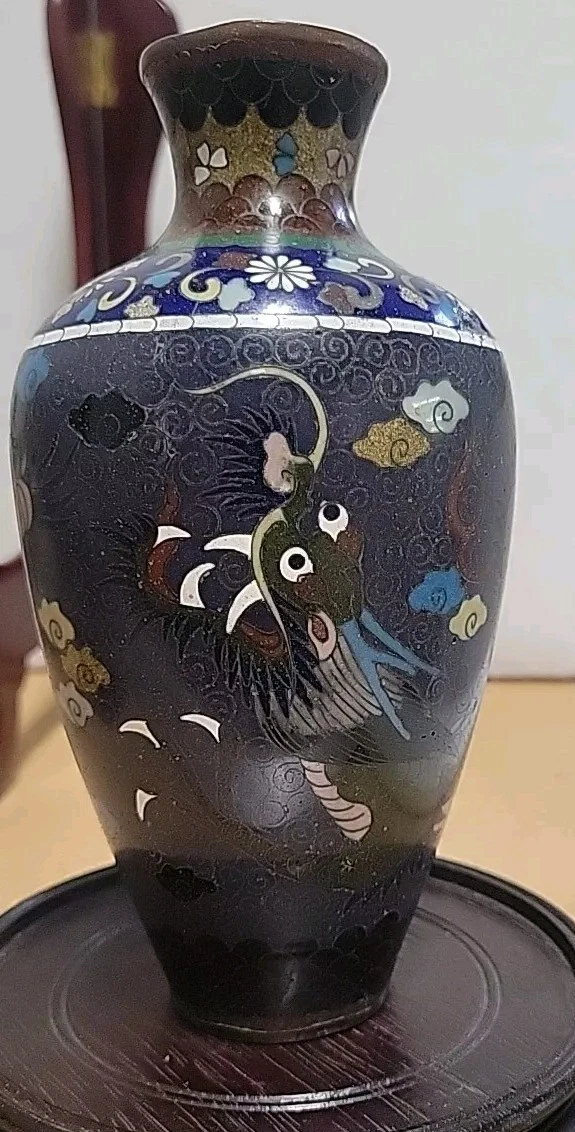 日本景泰蓝龙在日本古董花瓶| eBay