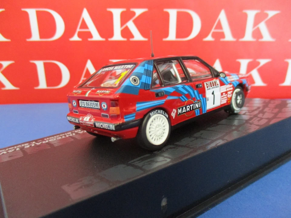 Die cast 1/43 Modellino Auto Lancia Delta Int. 16V Rally San Remo 1989 M.Biasion - Immagine 3 di 4