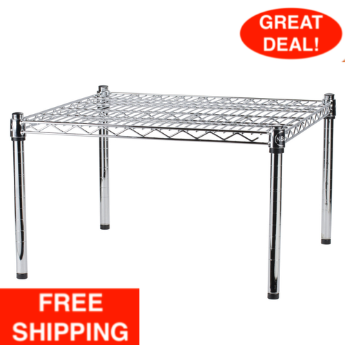 Chrome Plated Wire Dunnage Rack 600 lb. Capacity 24" x 24" x 14" Adjustable Feet