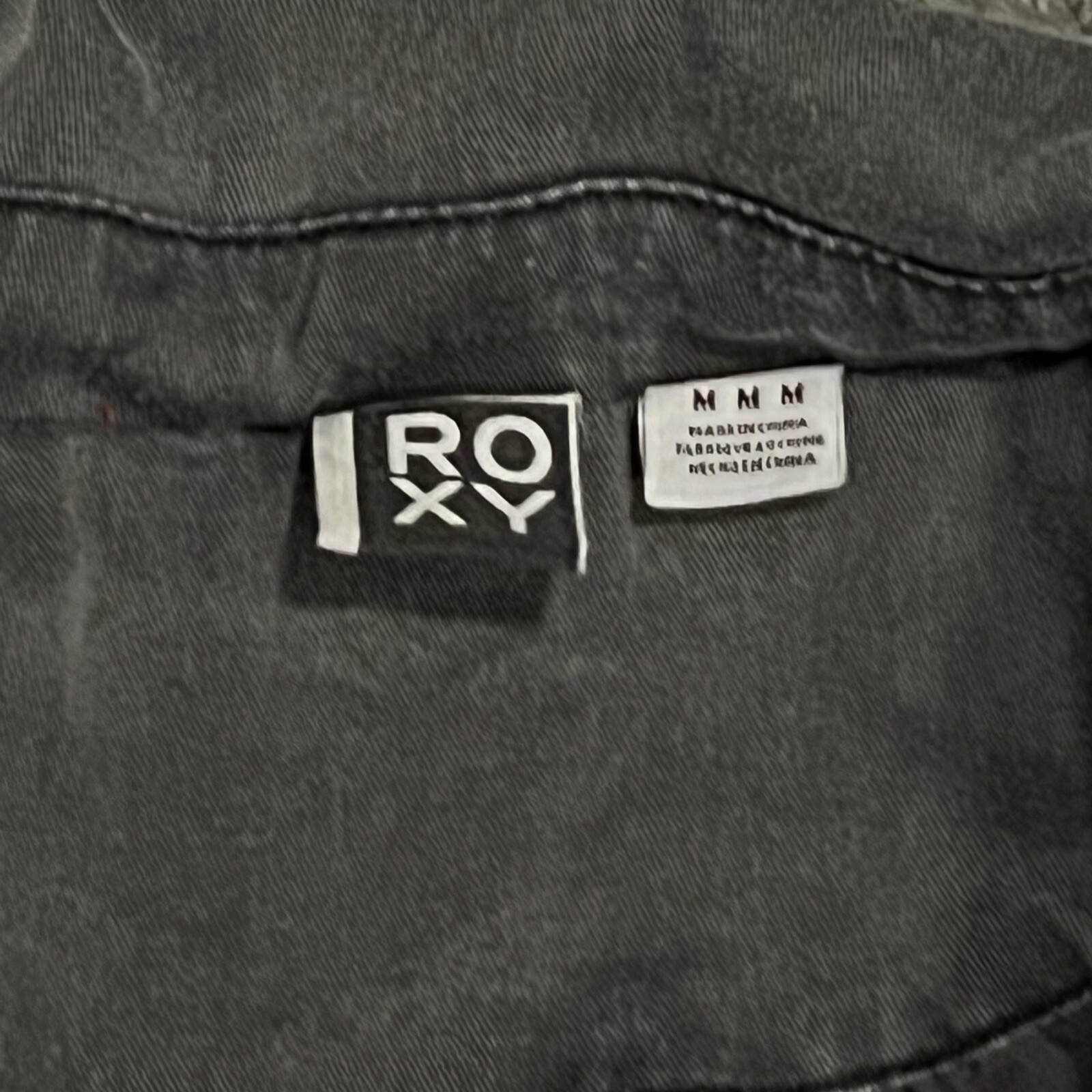 Roxy Distressed Gray Side Zip Jacket - image 4