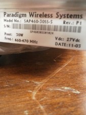 PARADIGM SAP460-30SS-5 AMP 30W, FREQ. 460-470mhz 27vdc