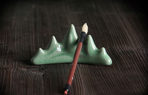 Cepillo reposavasar olla gotas de agua tinta china pintura herramienta de caligrafía - Imagen 12 de 15