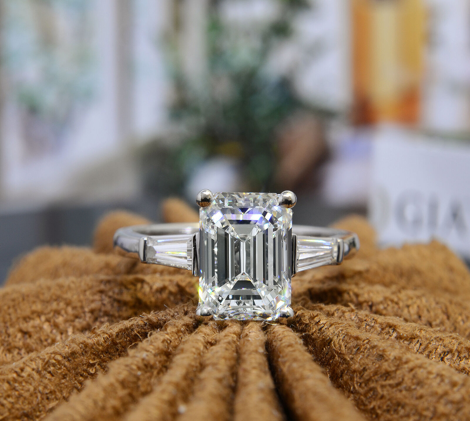 The Bailey Emerald Cut Bezel Set Solitaire - Sarah O.