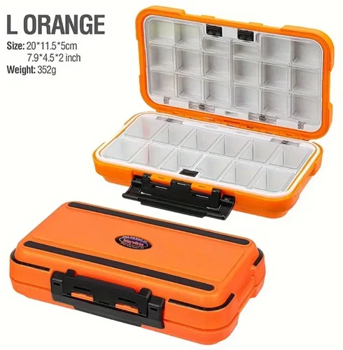 1x Fishing Lure Bait Tackle 2 Layer Storage Box Case Waterproof Compartments NEW - Picture 48 of 150