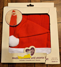Muslin Swaddle and Beanie Set Parents Choice Swaddle Size 40" x 40" NIP Pkg Dmg