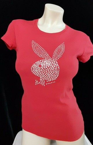 Playboy Women's T Shirt Red with Large 