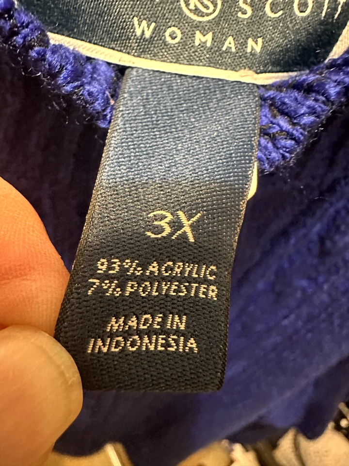 Suéter Suéter Tejido Karen Scott Mujer Talla 3X Grandmacore Preppy Maduro Foto 4 de 4