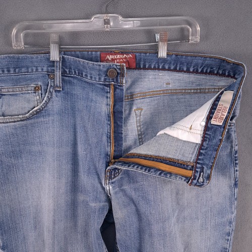 Vintage Arizona Jeans Mens 38x32 Blue Relaxed Straight Faded Stretch Grunge - Picture 13 of 16