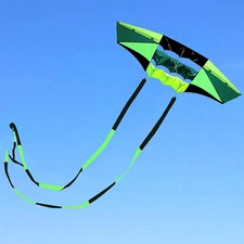 Beach Kites for Adults Large with Long Tail, 98 Inches Super Easy Flyer 3D Rainb